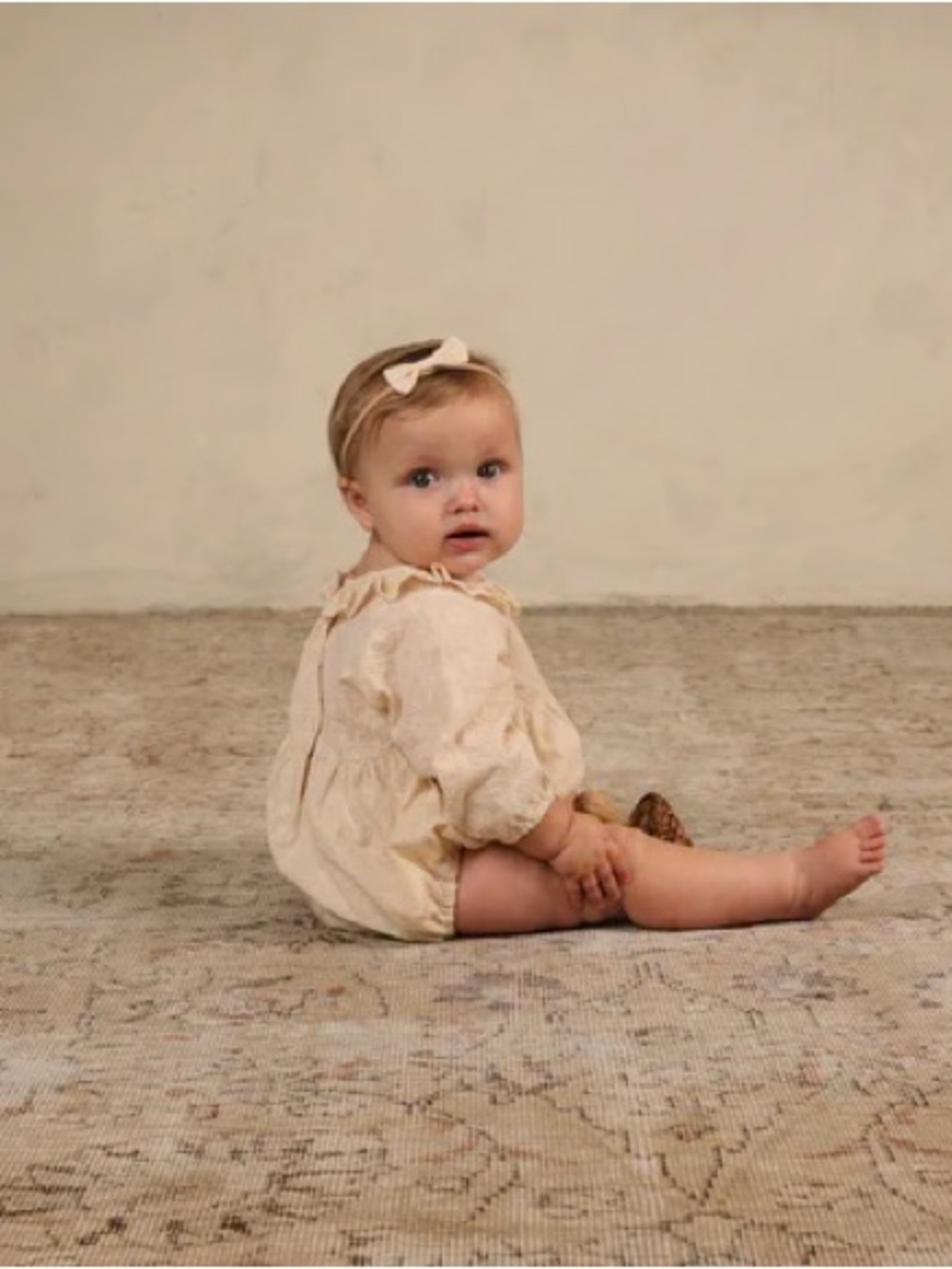 Noralee Adeline Romper in Natural